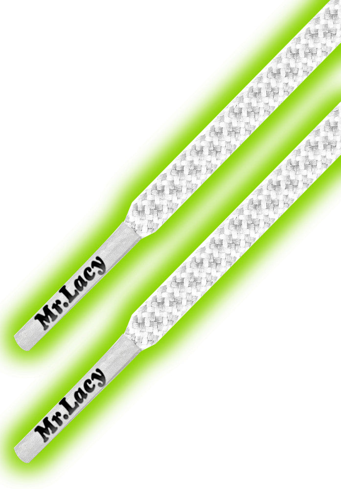 Glow In The Dark Green- זוג שרוכים זוהרים בלילה בצבע ירוק 130 ס״מ
