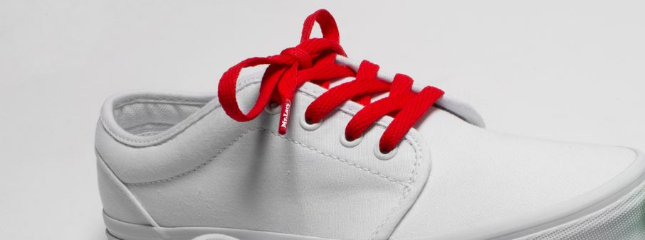 זוג שרוכים שטוחים בצבע אדום 130 ס״מ - Flatties Red