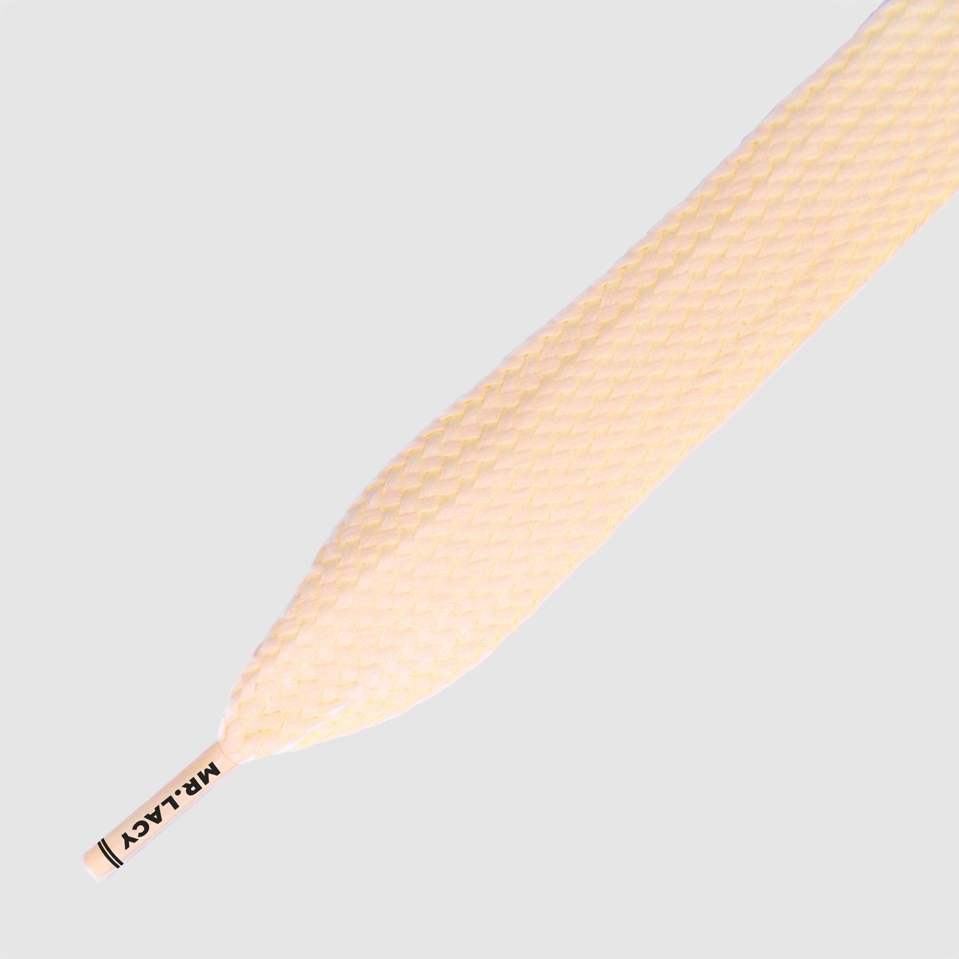 Fatties Pastel Yellow 130- שרוכים שטוחים רחבים במיוחד בצבע צהוב פסטל 130 ס״מ