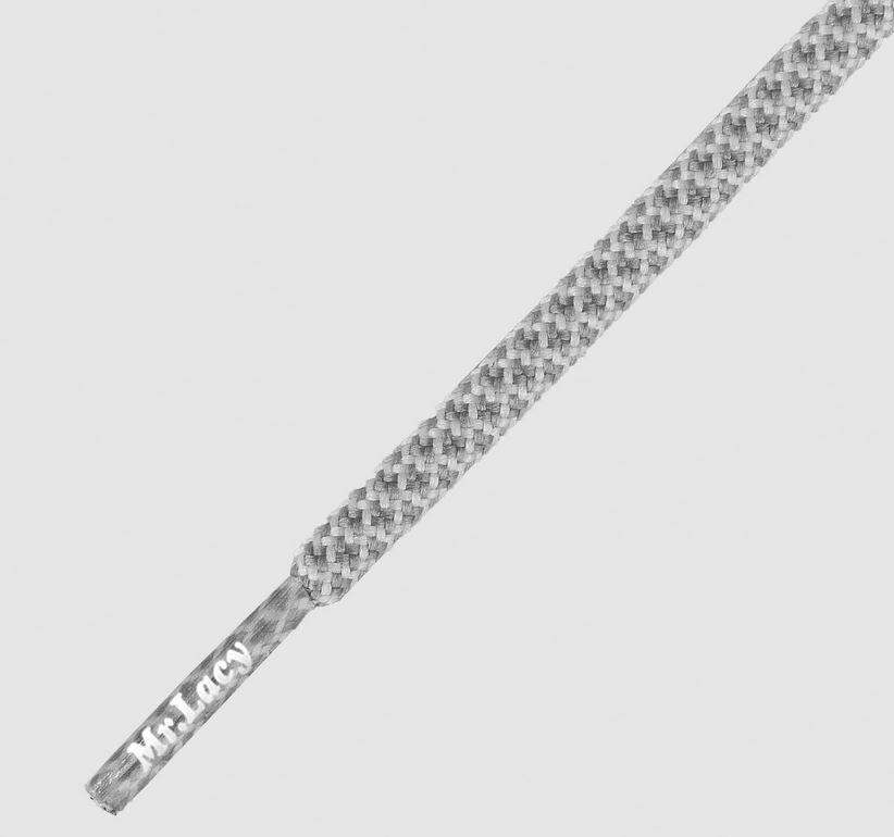 Ropies White Grey- זוג שרוכים חבל עגול אפור לבן