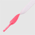 Clubbies White/Neon Pink - זוג שרוכים שטוחים בשני צבעים לבן ורוד ניאון