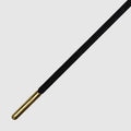 Runnies Round Black Gold Tip-שרוכים עגולים דקים בצבע שחור עם אגלט זהב 90 ס״מ