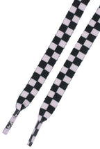 זוג שרוכים עם הדפס שחמט שחור לבן - Printies Checke