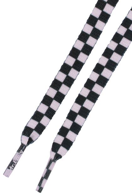 זוג שרוכים עם הדפס שחמט שחור לבן - Printies Checke