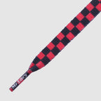 Printies Checkred Black Red- זוג שרוכים עם הדפס שחמט שחור אדום