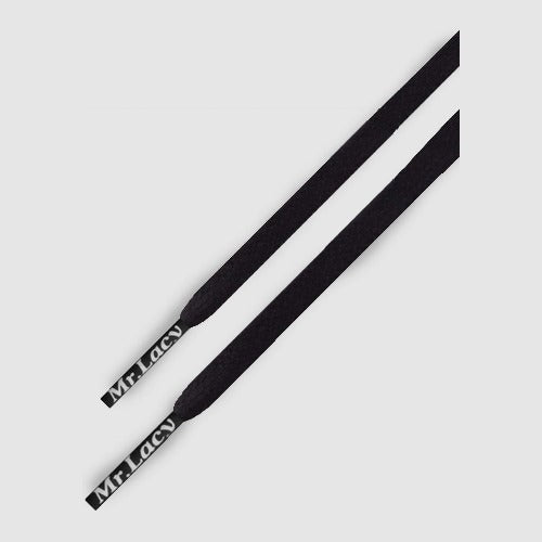 זוג שרוכים עגולים נפוחים בצבע שחור 120 ס״מ - Puffies Black
