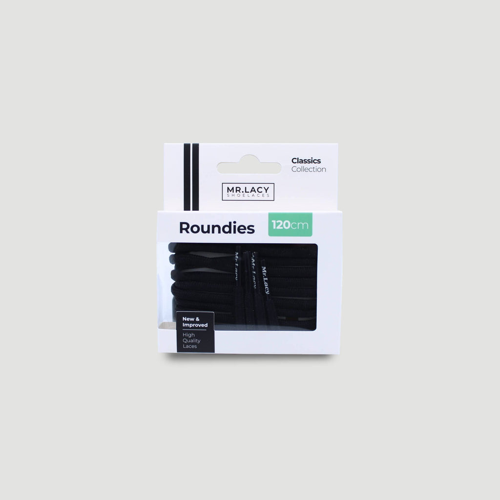 שרוכים עגולים בצבע שחור 130 ס״מ - Roundies Black 130 - תמונה 3 - אריזה