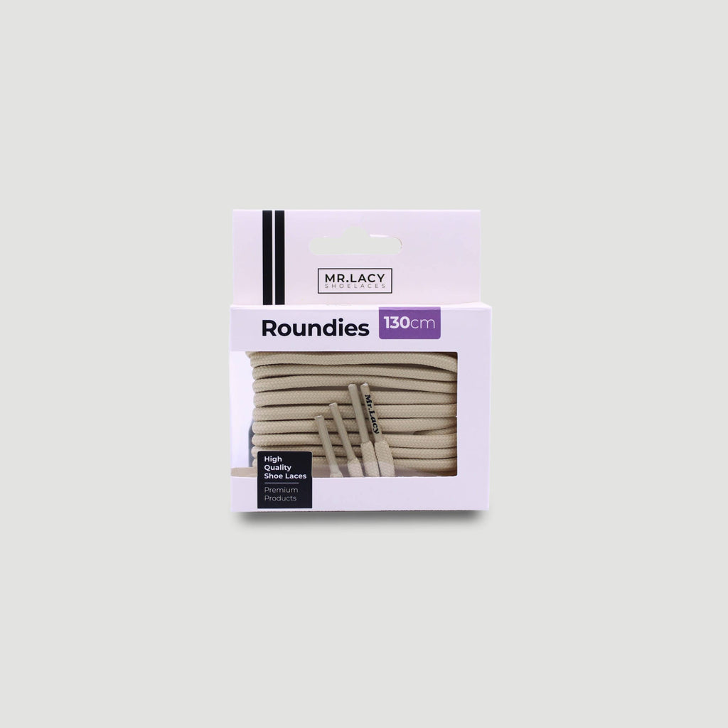 שרוכים עגולים בצבע שמנת 130 ס״מ - Roundies Cream 130 - תמונה 3 - אריזה